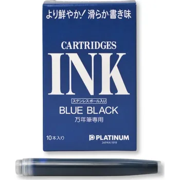 Platinum Inkoustové bombičky Platinum, 10 ks - Blue Black