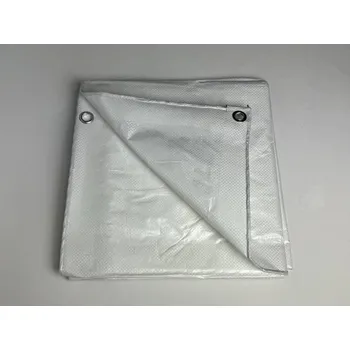 Krycí plachta Krycí plachta s oky po 1m, PE 150g/m², natural-průsvitná, 3x5m