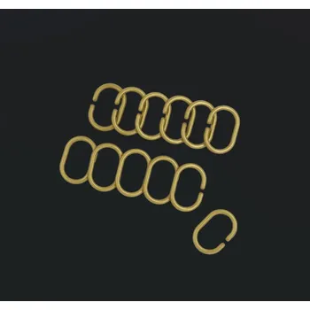 Držák na kartáček BISK Erga, kroužky na závěs 12 ks, plast, zlatá lesklá, ERG-08639