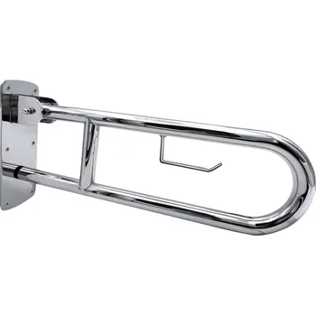 Madlo do koupelny Ridder Nerezové madlo s držákem toaletního papíru, 650 mm, nerez, A220100