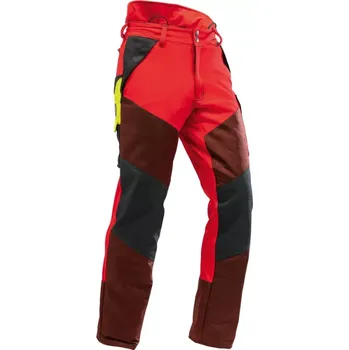 Protipořezové ochranné kalhoty PFANNER Gladiator Extrem,červená (Kalhoty pro lesáky s ochrannou Gladiator, pro extrémní podmínky)