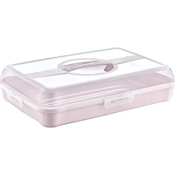 Dóza na potraviny Box PARTY-Enrico, 43x29,5x10,5cm, sev.růž., plast