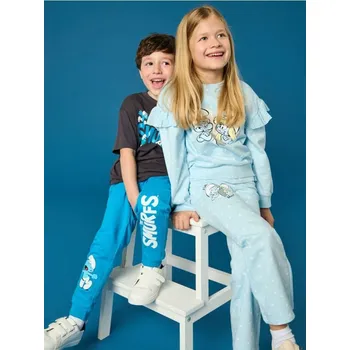 Dívčí kalhoty Sinsay - Kalhoty The Smurfs - světle modrá - 866CI-50X - 866CI-50X-104