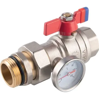 Vodovodní kohout Kohout kulový s teploměrem 1" motýlek ŠM