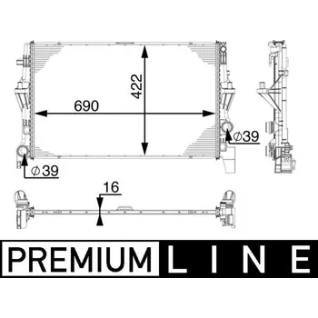 Chladič motoru Chladič, chlazení motoru MAHLE CR 902 000P