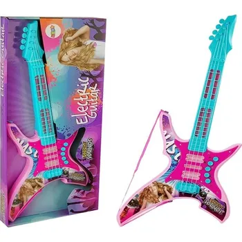 Hudební nástroj pro děti Mamido Dětská elektrická kytara růžová
