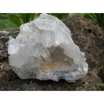 Přírodní kámen DRŮZA KŘIŠŤÁL Brazílie - Originály, 5 x 9 cm, 247 g