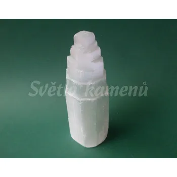 Sběratelství SELENIT KASKÁDY bílé, výška 10 cm, průměr 4,5 cm