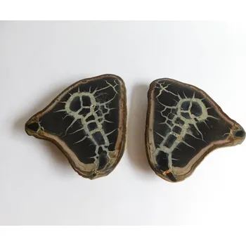 Přírodní kámen SEPTÁRIE Maroko - pár - velké originály, průměr 9 cm, 446 g