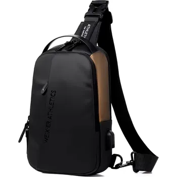 Kabelka Taška přes rameno WEIXIER RO 35634 Černá/Hnědá