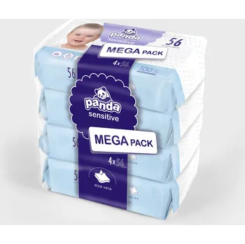 Bella Happy Panda Sensitive vlhčené ubrousky 4x56ks