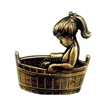 Nábytkové kování ST3v štítek koupelna st.mosaz