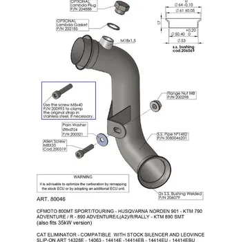 Výfuk pro motocykl LEO VINCE CAT ELIMINATOR (LINK PIPE) for KTM 890 ADVENTURE/L A2/R/RALLY EURO 5