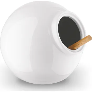 Dóza na potraviny slánka 11x10cm+dř.lžička, 0,3l, KönigHOFFER, bílá, DB, keramika - Rychlá expedice, doprava zdarma od 999,-