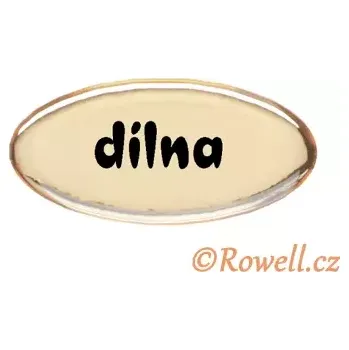 Dveřní kování SD Štítek zlatý 'dílna'