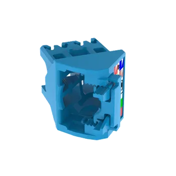 Patch panel CJLRCAPBU-X Úhlová patice modulu MiniCom TG kat.6A UTP, levá/pravá, modrá, bal. 10 kusů