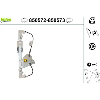 Stahovačka okna Zvedací zařízení oken VALEO 850572