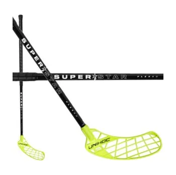 Florbalová hůl Unihoc Basic Superstar 30 Florbalová hůl černá, Pravá (pravá ruka dole), 87cm (=97cm)