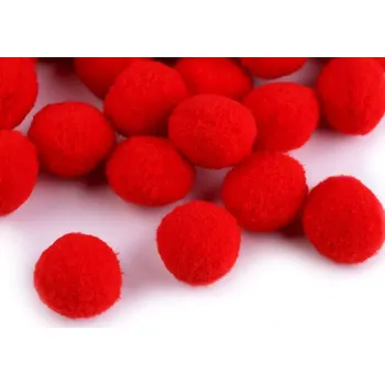 Ovčí rouno Bambulka červená 20mm