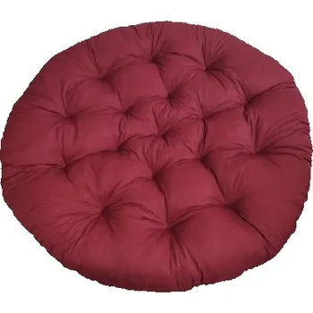 Podsedák Polstr na křeslo papasan 110 cm - vínový