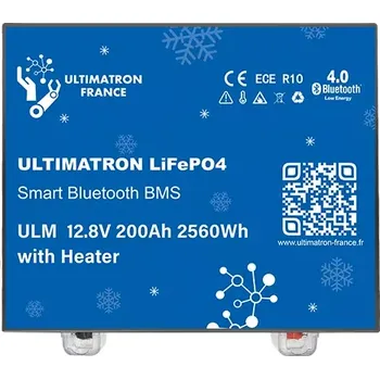 Auto-moto baterie LiFePO4 akumulátor Ultimatron YX Smart BMS ULM 12,8V-200Ah vyhřívaný
