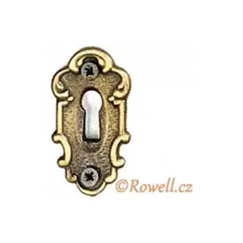 Nábytkové kování SK1 Štítek klíč staromosaz