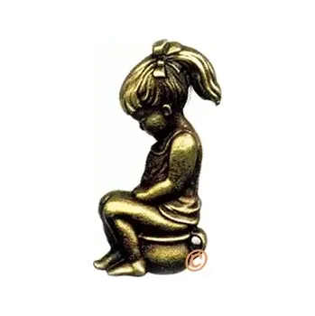 Nábytkové kování ST5 WC panenka staromosaz