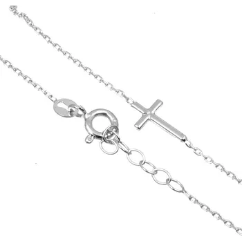 Náramek ŠPERKY-NM, Zlatý náramek s křížkem bílé zlato 1784 Délka náramku: 19 cm