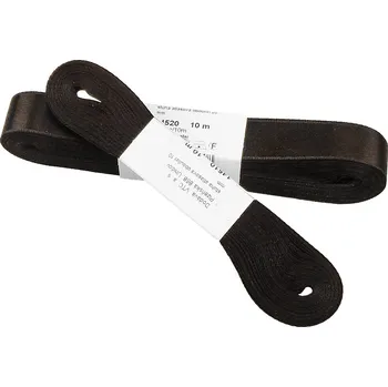 Stuha Pro Háčkování stuha atlasová 729 tmavě hnědá 20 mm