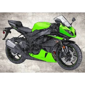Puzzle puzzle s motorkou Kawasaki Ninja ZX 6R 120 dílků