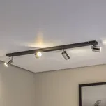 HELam Stropní svítidlo Tune II, černá/chrom, kov, 4 světla, podlouhlé černá, chrom 4 x 4,8 W LED - Doprava zdarma