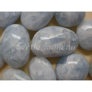 Masážní kámen MODRÝ KALCIT masážní, cca 7,5 cm, 180 - 230 g
