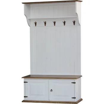 Komoda Rustikální předsíňová stěna SWEET HOME GAR1 Barevné provedení: Bílá - ořech vosk