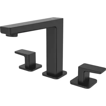 Vodovodní baterie Sapho TURSI tříprvková stojánková umyvadlová baterie bez výpusti, černá mat