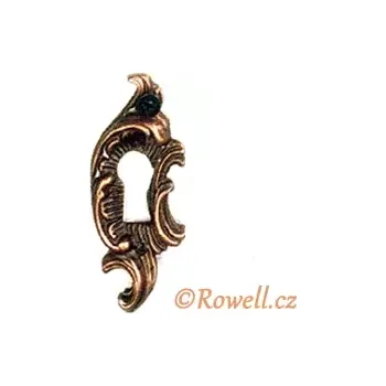 Nábytkové kování SK8 Štítek klíč staroměď