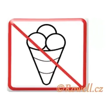 Dveřní kování NZ 'Zákaz zmrzlina' /bílá/
