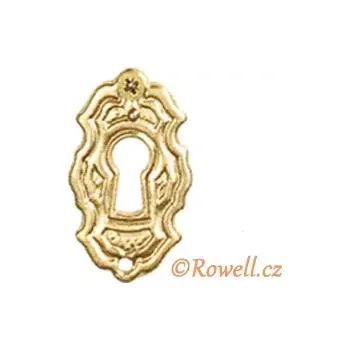 Nábytkové kování SK6 Štítek klíč zlatý