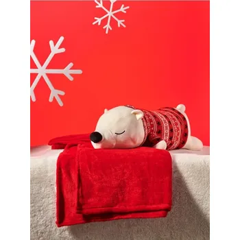 plyšák Sinsay - Plyšový lední medvěd s dekou ukrytou v kapse na zip - vícebarevná - 365BP-MLC - 365BP-MLC-ONE