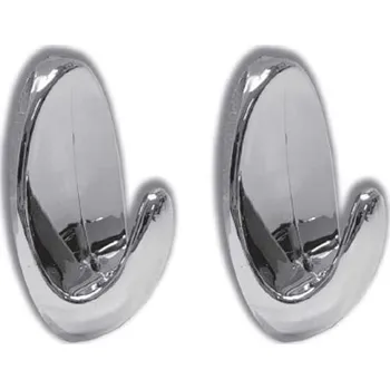 věšák na klíče Háček samolepící plastový pochromovaný - sada 2 kusy - ARTEX 220235