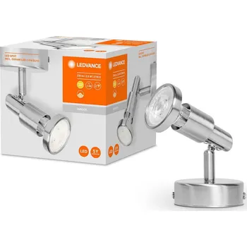 Lampička LEDVANCE Niclas LED reflektor, nikl, 1 žárovka broušený nikl 1 x 2,6 W LED