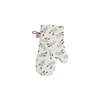 Chňapka Kuchyňská chňapka s magnetem - Levandule na bílé s fialovou