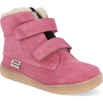 Dívčí zimní obuv Mido shoes Barefoot dětské zimní boty Mido - Flamingo růžové Velikost: 30