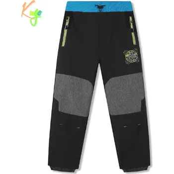 Chlapecké kalhoty Dětské softshellové kalhoty Kugo HK5059 černá/zelený zip | Botonozka.cz Velikost oblečení: 116