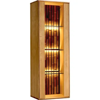 Knihovna Dubová závěsná vitrína včetně osvětlení TRAMONTO typ 14