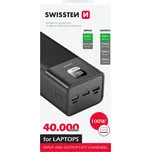 Externí baterie (Power Bank) SWISSTEN Power Line - 40000 mAh - 100W - černá