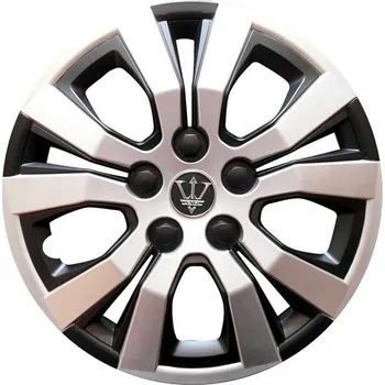 Poklice na kolo Kryty kol EVO MARLO 15", černo-stříbrné - sada 4ks