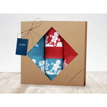 Ručník DARRÉ Dárková kazeta ručníků a osušek Vánoční perníčky 2