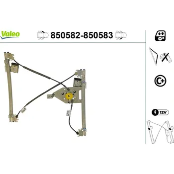 Stahovačka okna Zvedací zařízení oken VALEO 850582