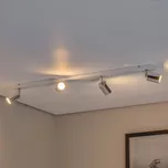 HELam Stropní svítidlo Tune II, bílá/chrom, kov, 4 světla, podlouhlé bílá, chrom 4 x 4,8 W LED - Doprava zdarma