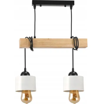 Svítidlo BERGE LED závěsné stropní svítidlo, dřevěný trám, 2xE27, kovový pohárový lustr LDB-K-2XE27/2XKB003